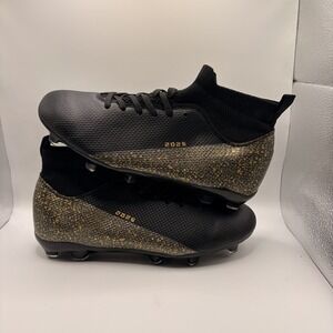 Unbranded AIR 2025 Black Gold Soccer Cleats Men's EU 40 US 7 High Top FG